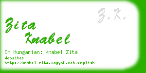zita knabel business card